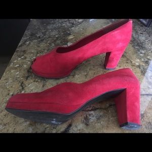 Vintage Red Suede shoes
